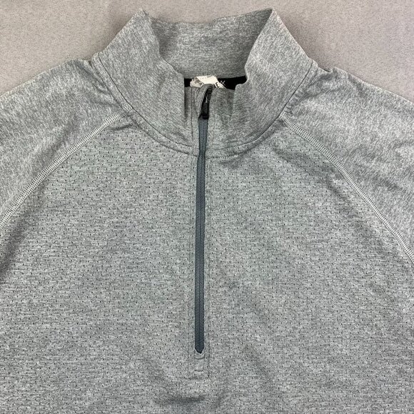 Rhone Mens 1/4 Zip Medium Gray Lightweight Long Sleeve Ventilated Performance - Picture 2 of 6